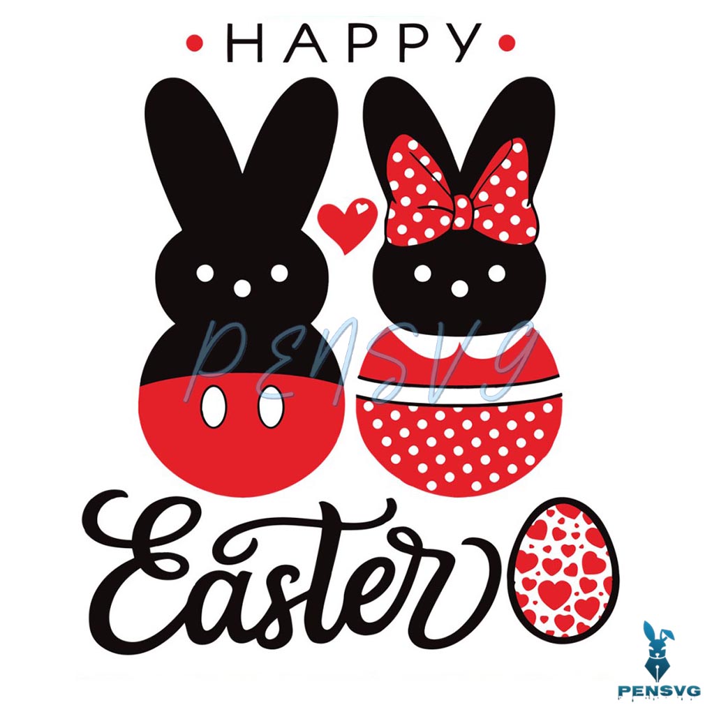 Happy Easter Disney Rabbit Mickey Minnie SVG