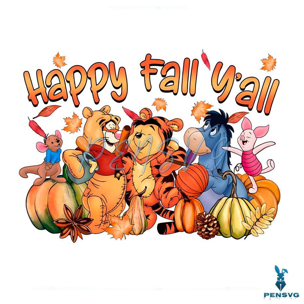 Happy Fall Yall Thanksgiving Movies Character PNG Download