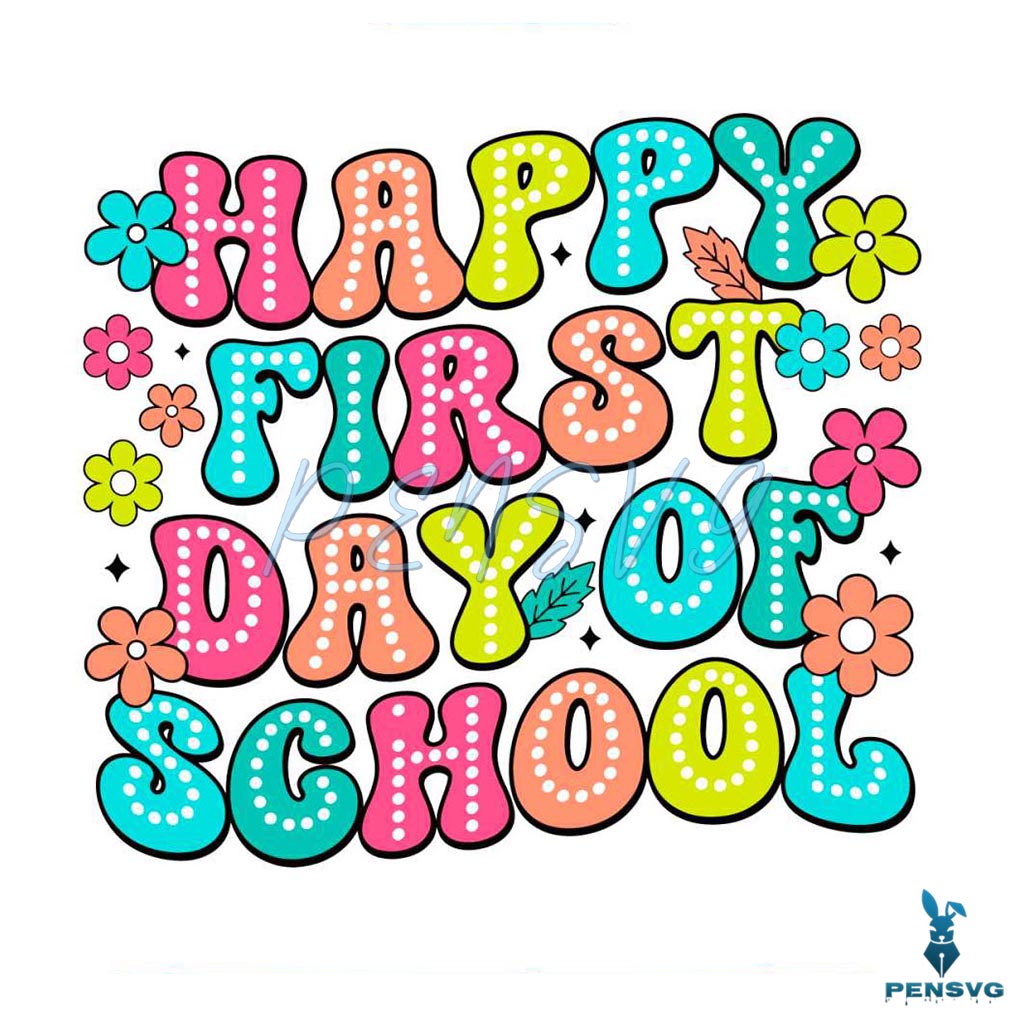 Happy First Day Of School Teacher Life SVG