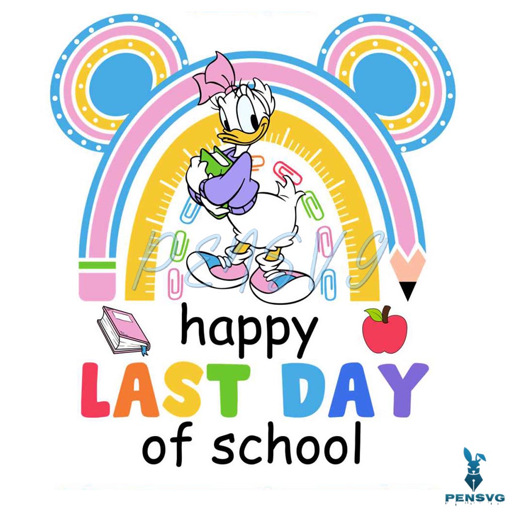 Happy Last Day Of School Daisy Duck PNG