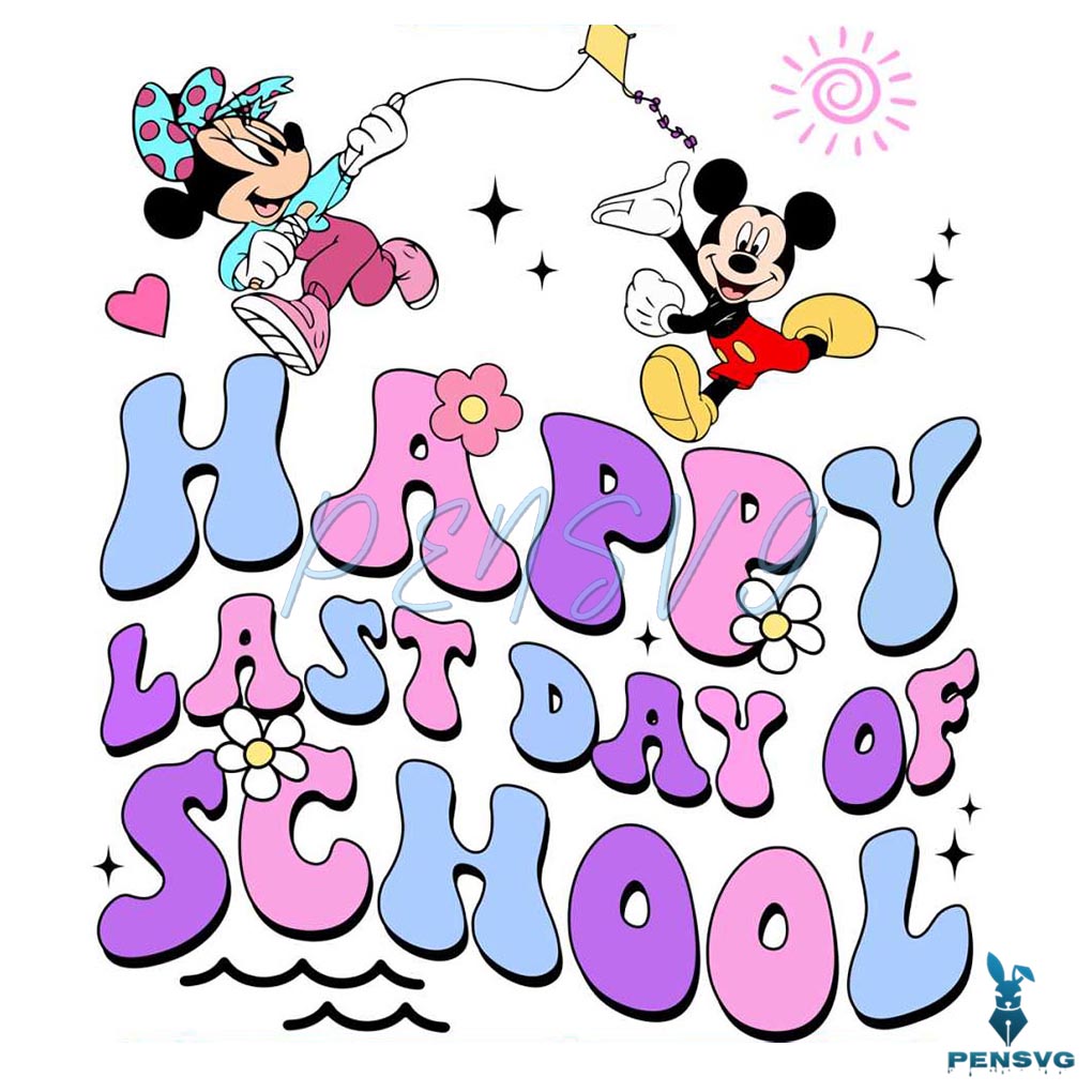 Happy Last Day Of School Disney Mouse PNG