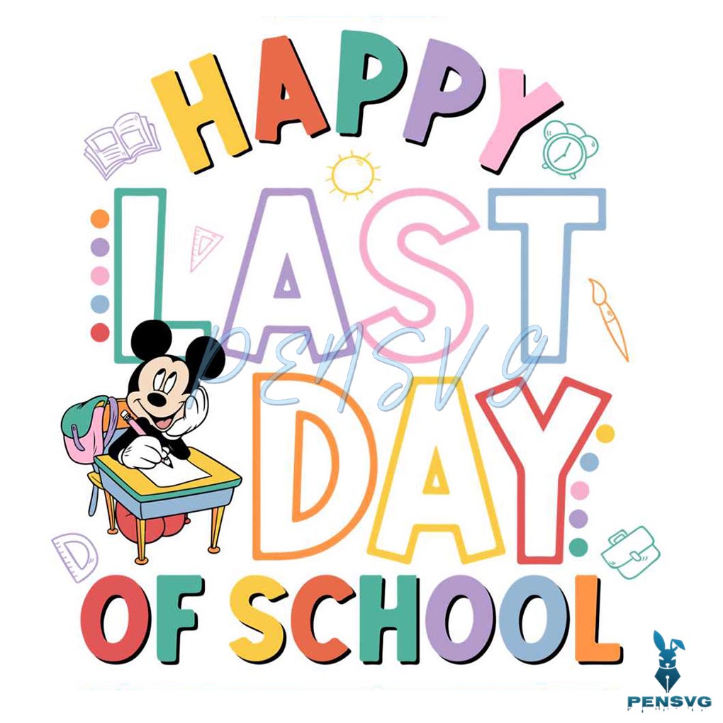 Happy Last Day Of School Mickey Out Of School PNG