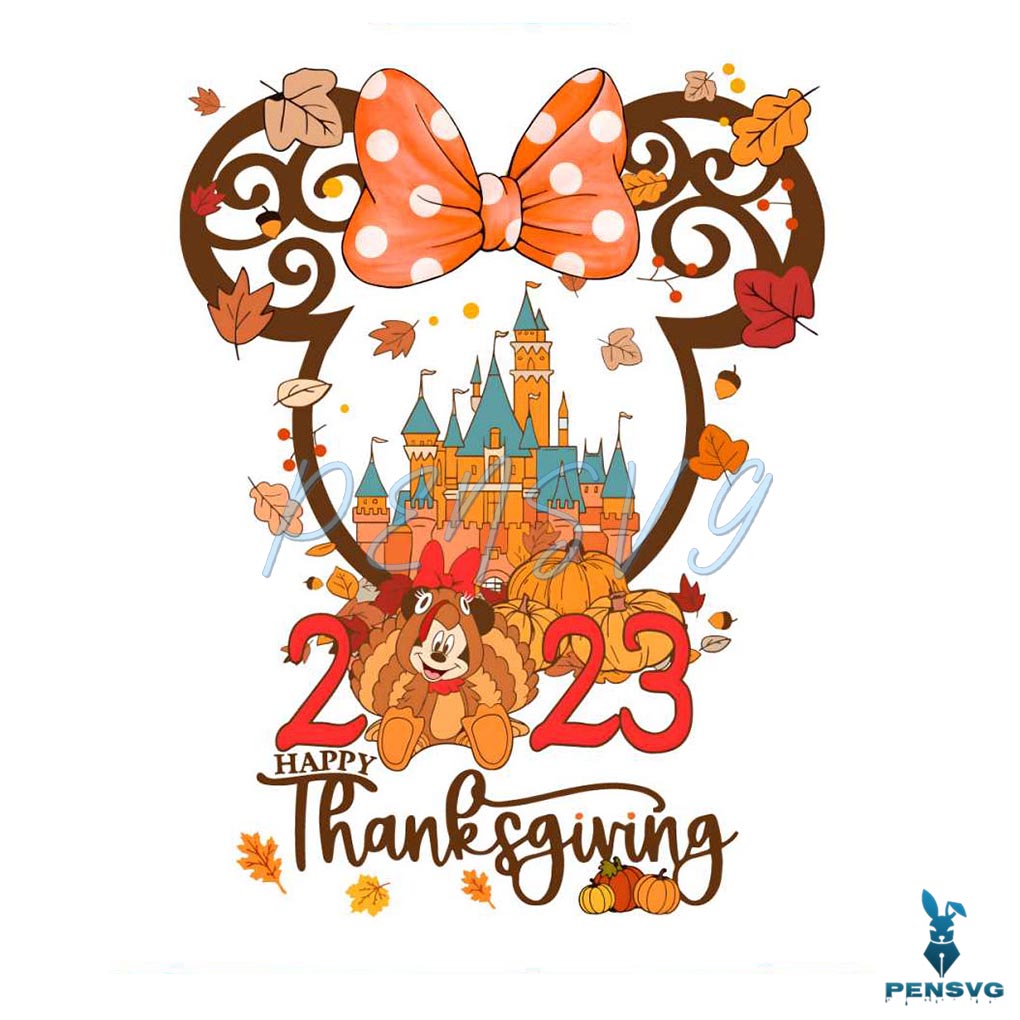 Happy Thanksgiving Mickey Pumpkins PNG Download File