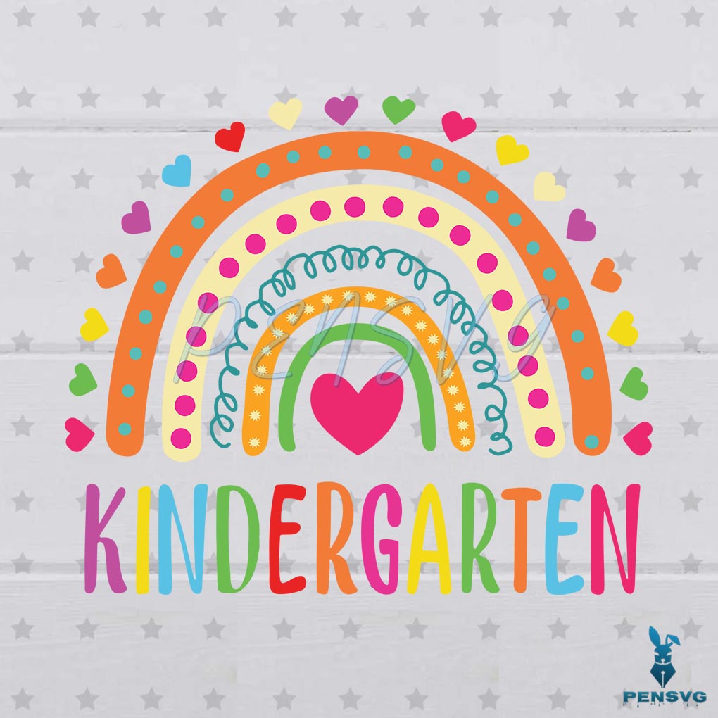Hello Kindergarten Grade SVG Digital File