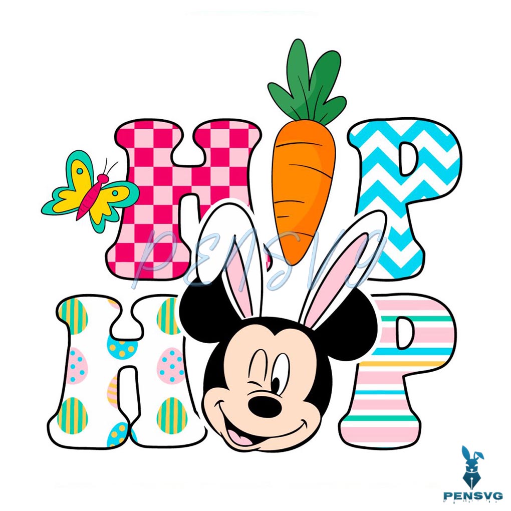 Hip Hop Easter Mickey Bunny SVG
