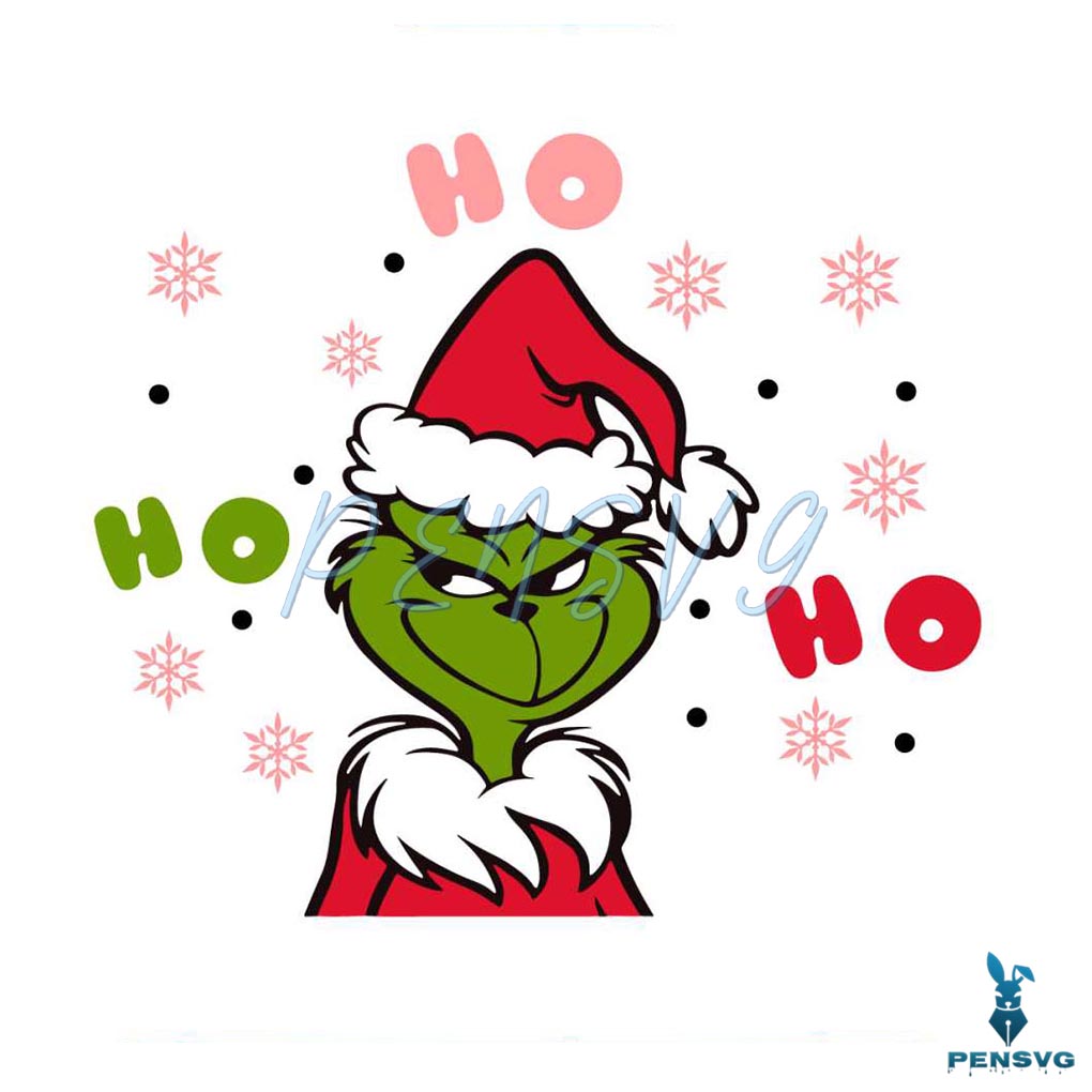 Ho Ho Ho Grinch Christmas SVG