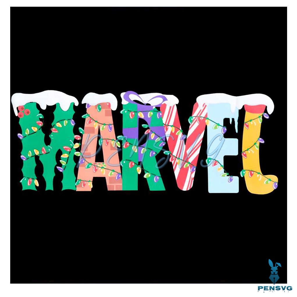 Holiday Marvel Logo Christmas Light Png