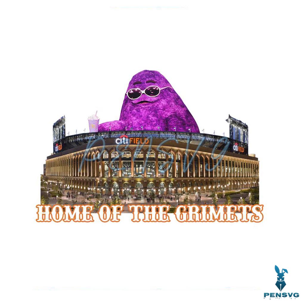 Home Of The Grimets New York Mets And Grimace PNG