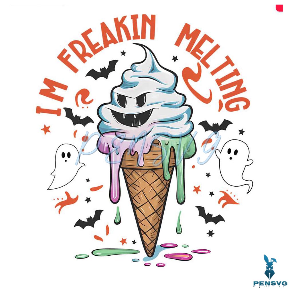 Horror Im Freakin Melting Summer Halloween PNG