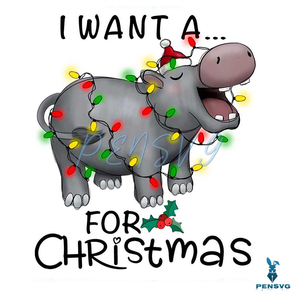 I Want A Hippopotamus For Christmas PNG Download File
