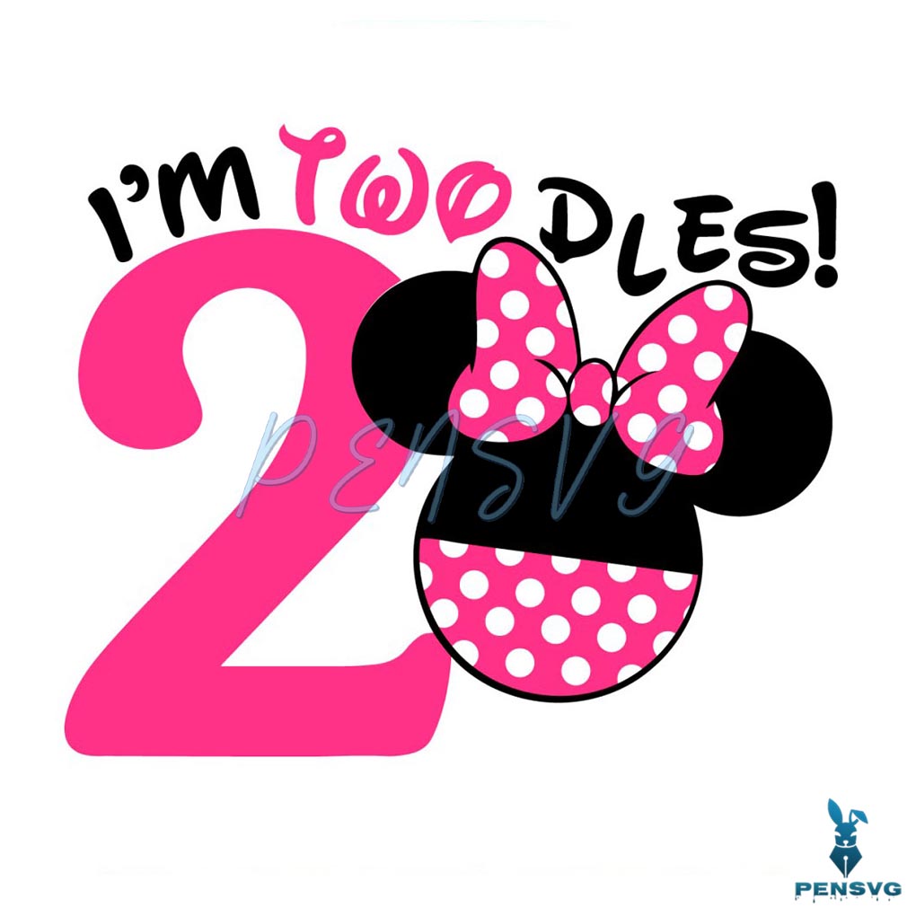 Im Twodles Minnie Mouse Bow Tie SVG
