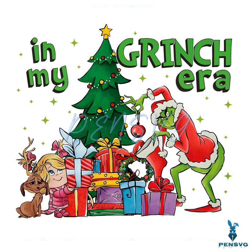 In My Grinch Era Funny Christmas Movie PNG Download