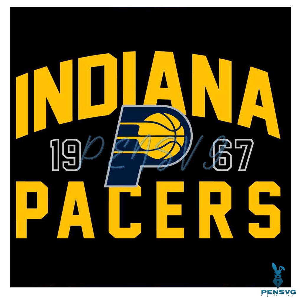 Indiana Pacers 1967 Basketball Team SVG