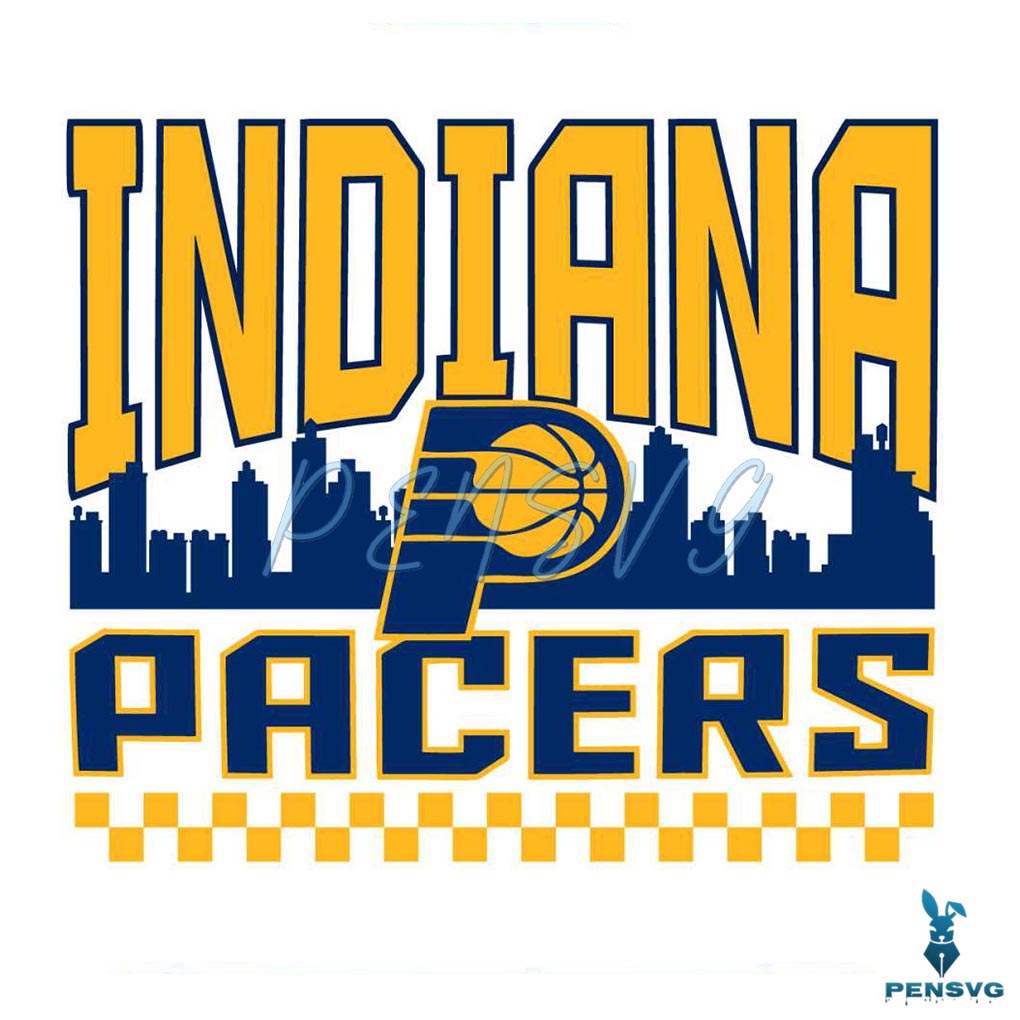 Indiana Pacers NBA Skyline SVG