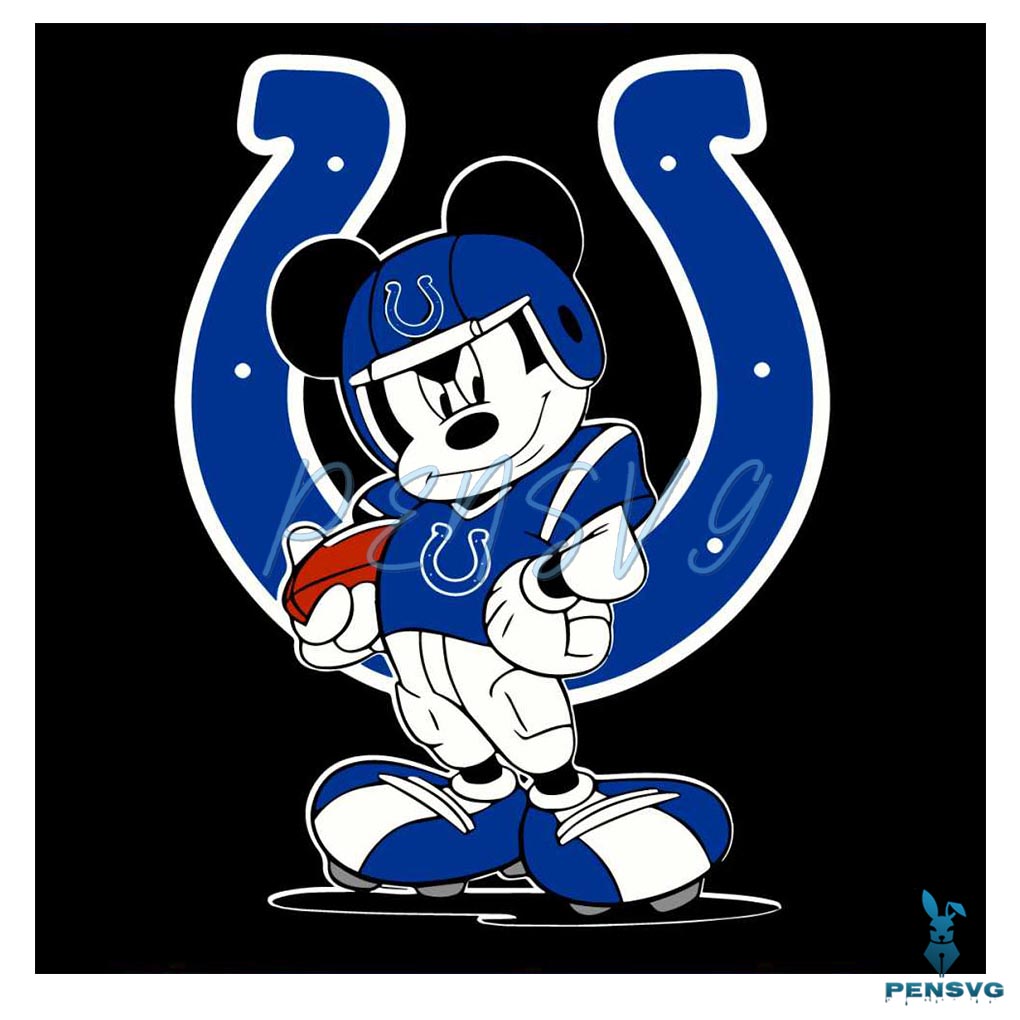 Indianapolis Colts NFL Mickey Mouse Player SVG