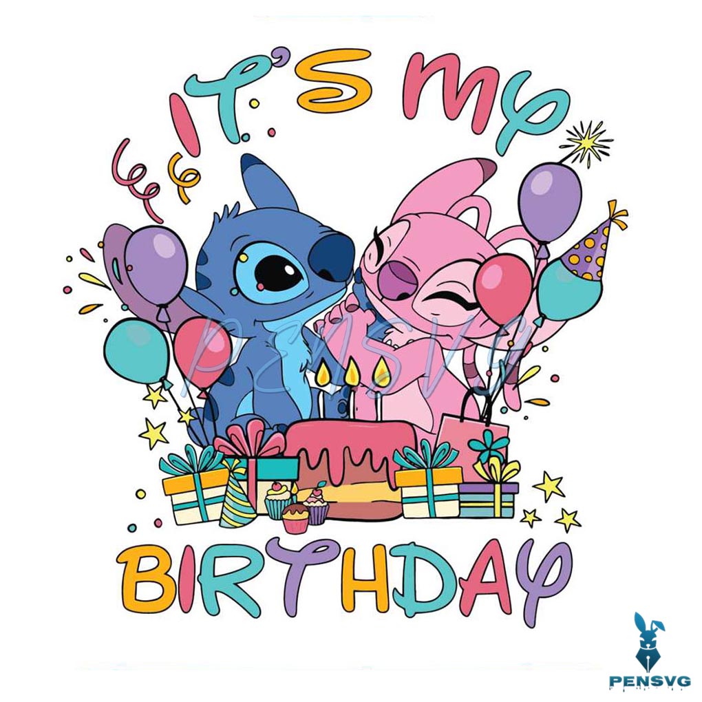 Its My Birthday Lilo And Stitch SVG