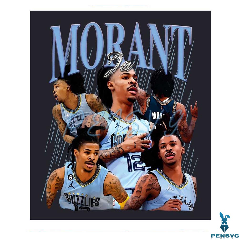 Ja Morant Memphis Grizzlies Team PNG Sublimation Design