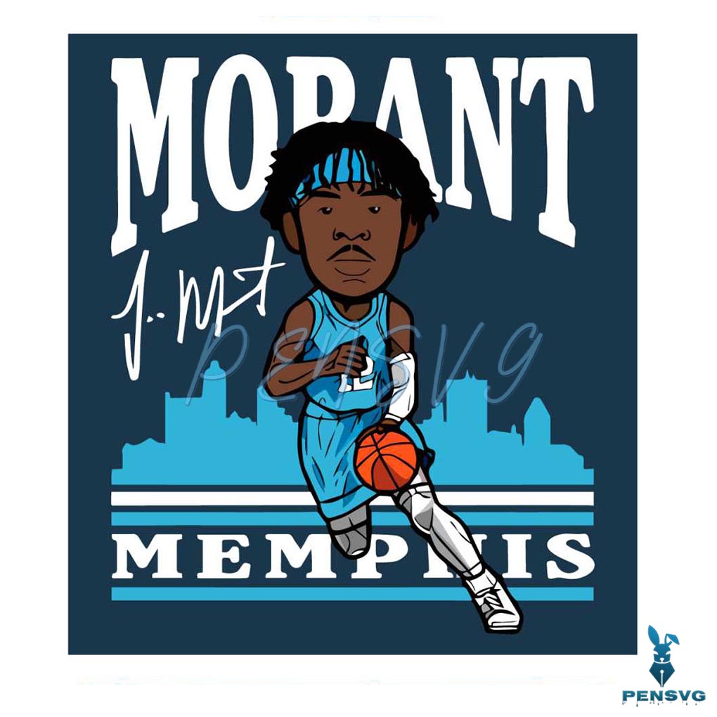 Ja Morant Memphis Grizzlies Team SVG Graphic Design Files