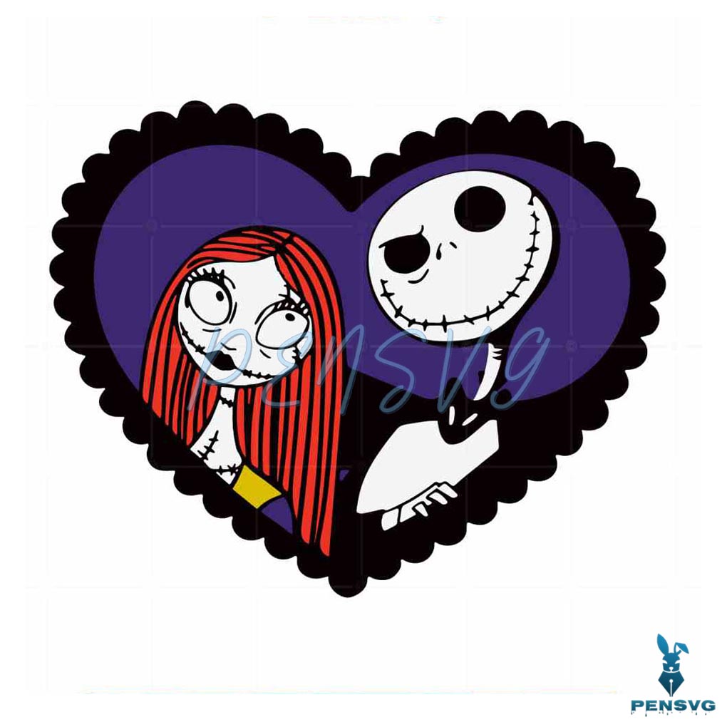 Jack And Sally SVG Halloween Nightmare Before Christmas Cricut File