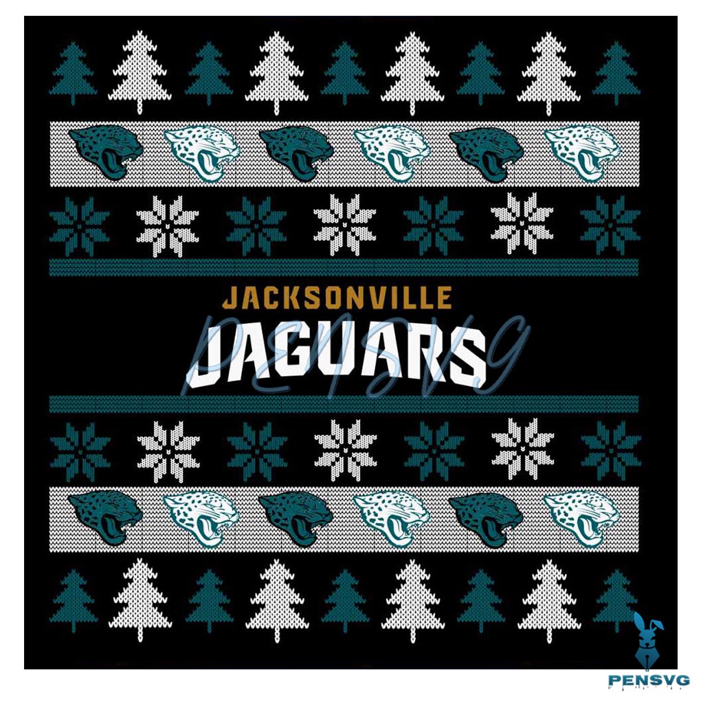 Jacksonville Jaguars Logo Ugly Christmas Sweater Svg