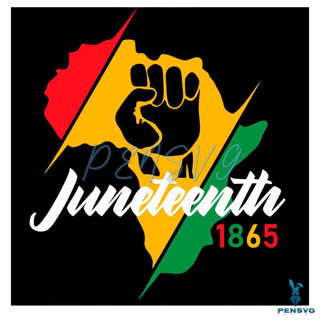 Juneteenth 1865 2023 African American Black Raise Hand SVG