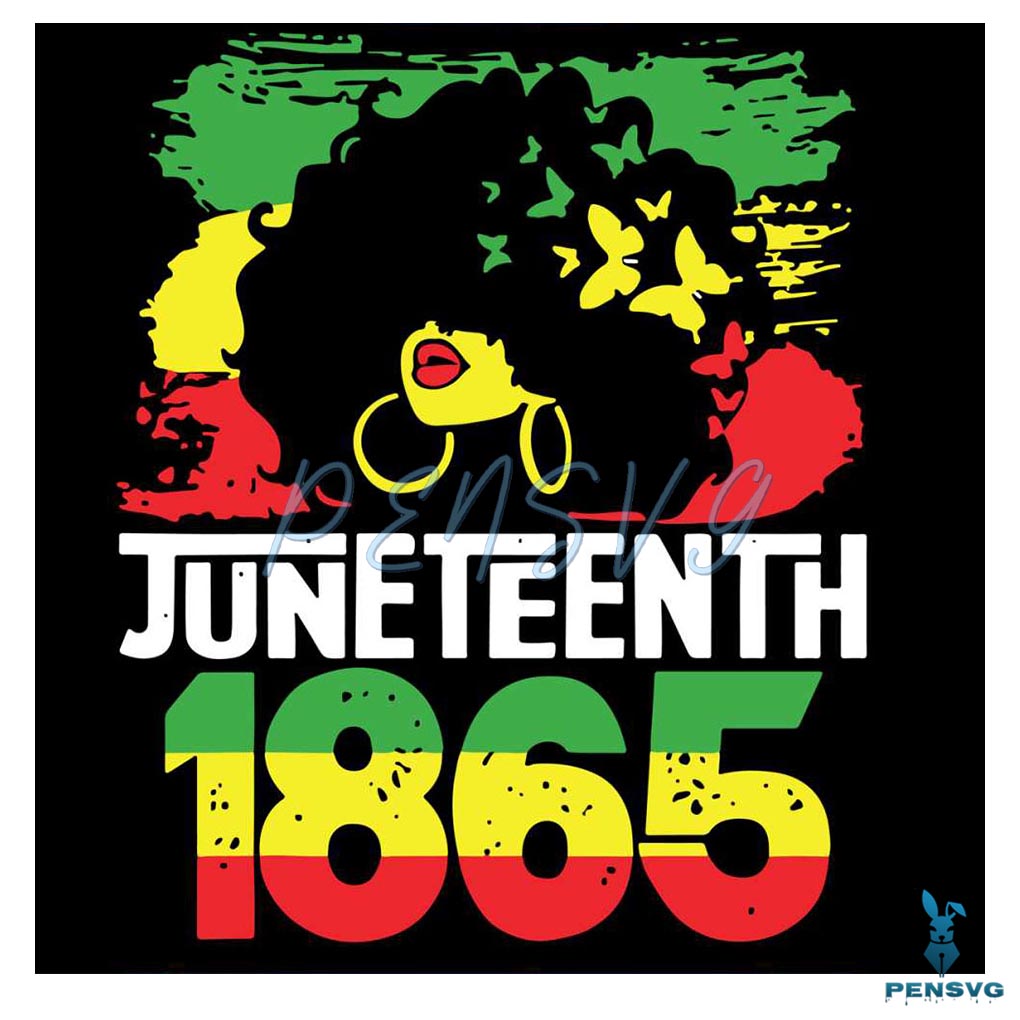 Juneteenth 1865 African American Black Woman SVG Cutting Files