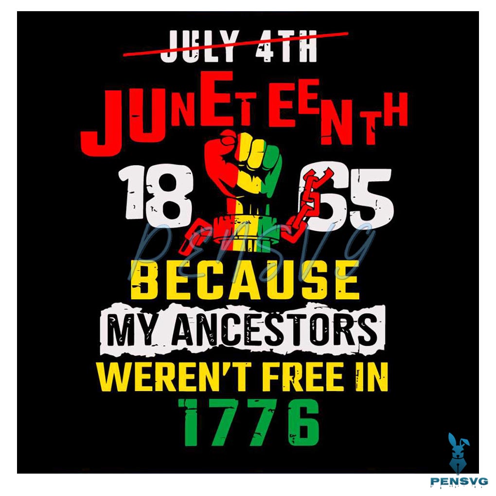 Juneteenth 1865 African American SVG Graphic Design Files