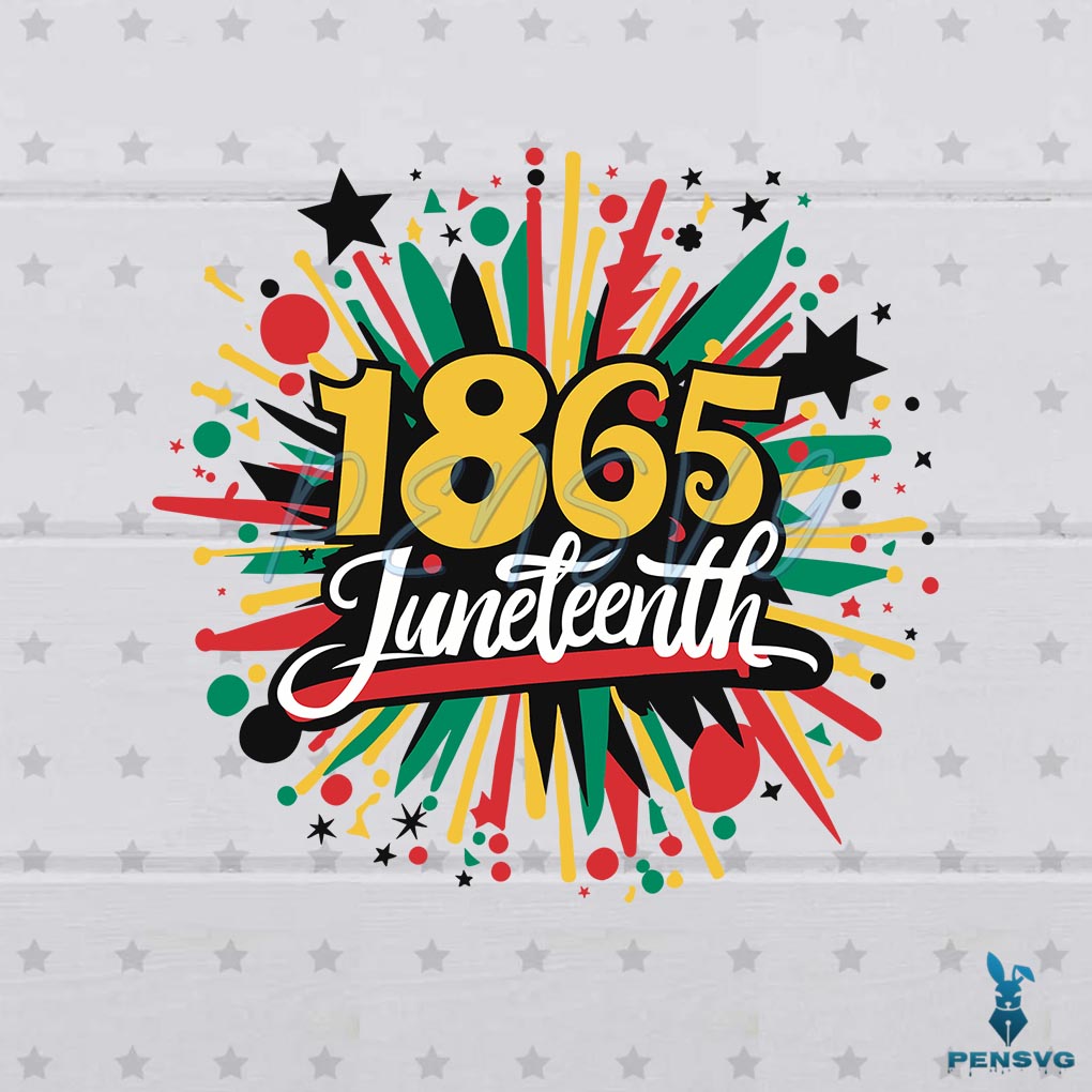 Juneteenth 1865 Freedom Day Dalmatian Dots SVG