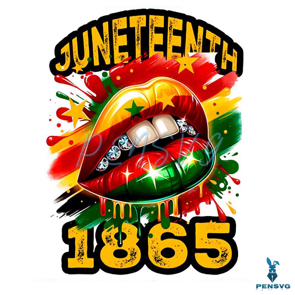 Juneteenth 1865 Lips African Americans PNG