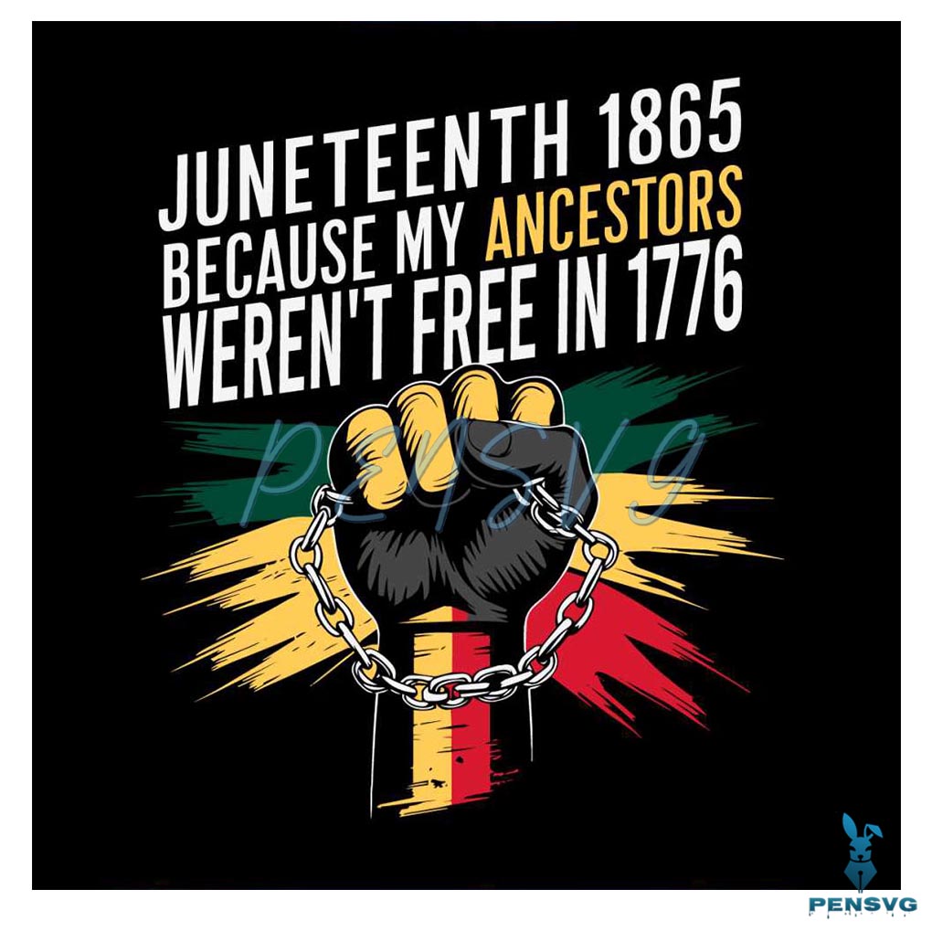 Juneteenth 1865 My Ancestors Werent Free In 1776 SVG