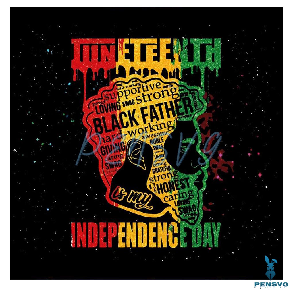 Juneteenth Black Father Freeish Day PNG Silhouette Sublimation Files