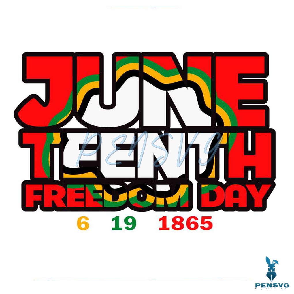 Juneteenth Celebrating Black Freedom 1865 SVG Graphic Design Files
