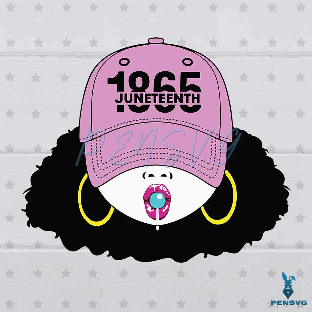 Juneteenth Girl SVG Digital File, 1865 Juneteenth SVG, Black Girl SVG