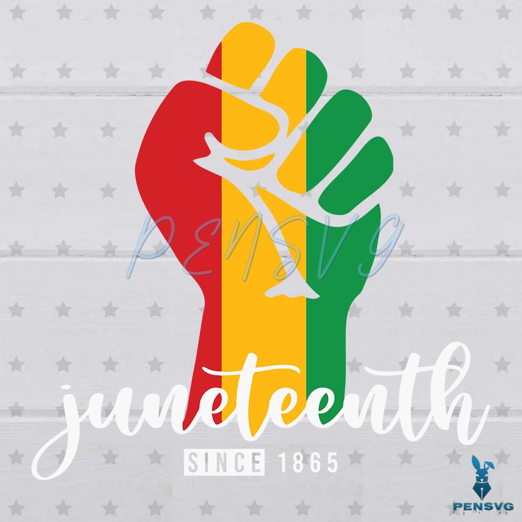 Juneteenth Since 1865 Raise Hand Svg For Cricut Sublimation Files