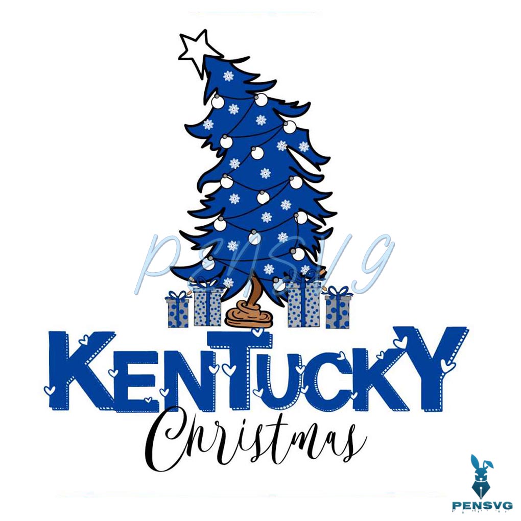 Kentucky Wildcats Christmas Trees NCAA Svg Digital Download