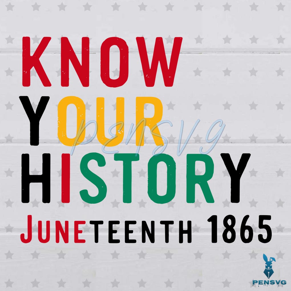 Know Your History Juneteenth 1865 Black Power Day SVG