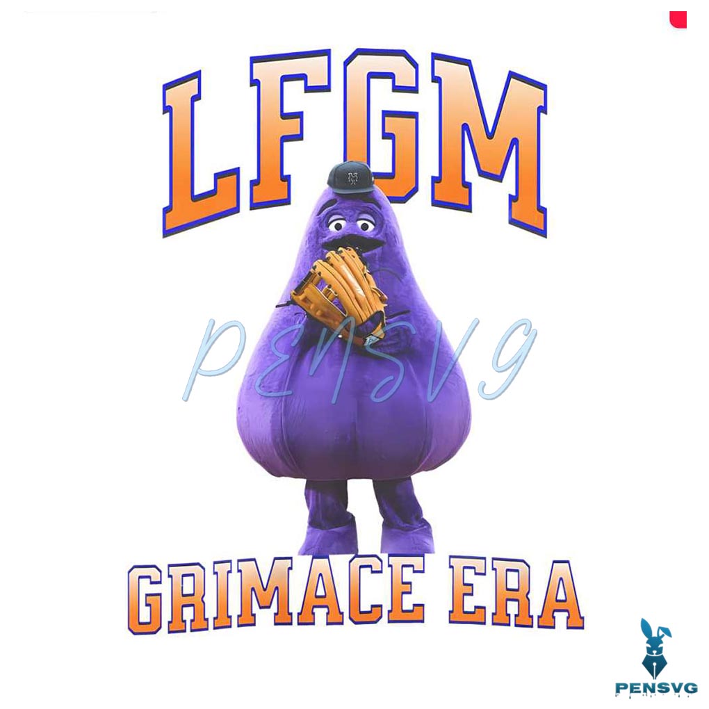 LFGM Grimace Era New York Baseball PNG