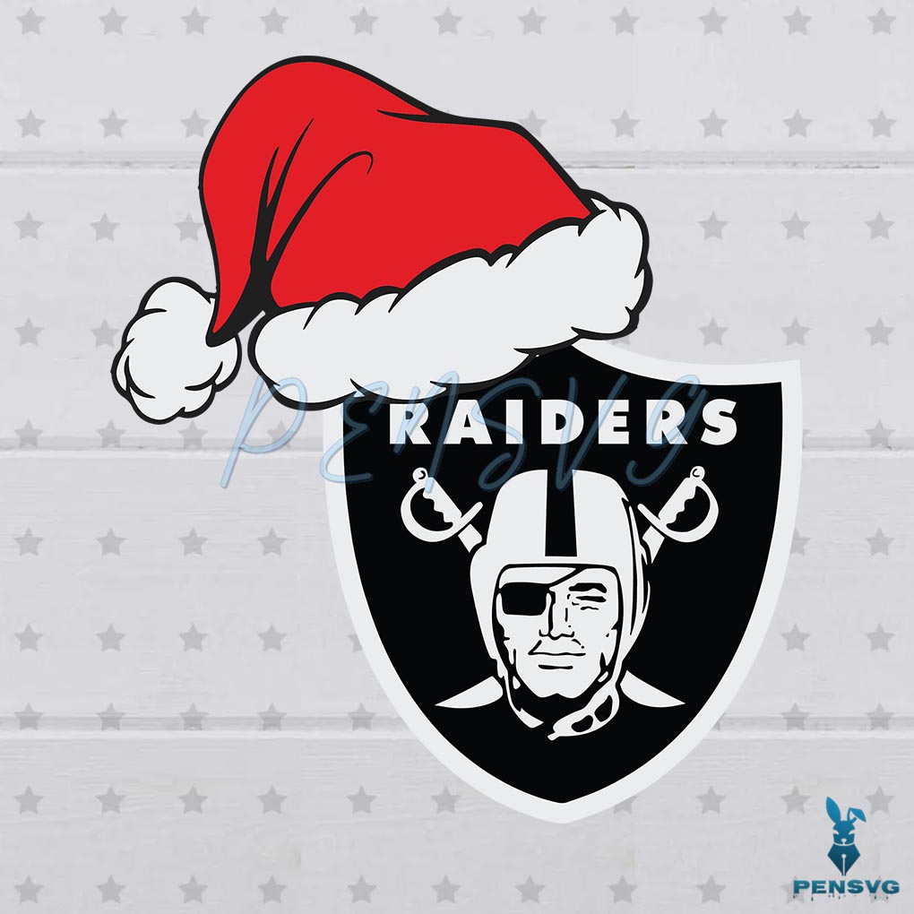 Las Vegas Raiders Santa Hat SVG