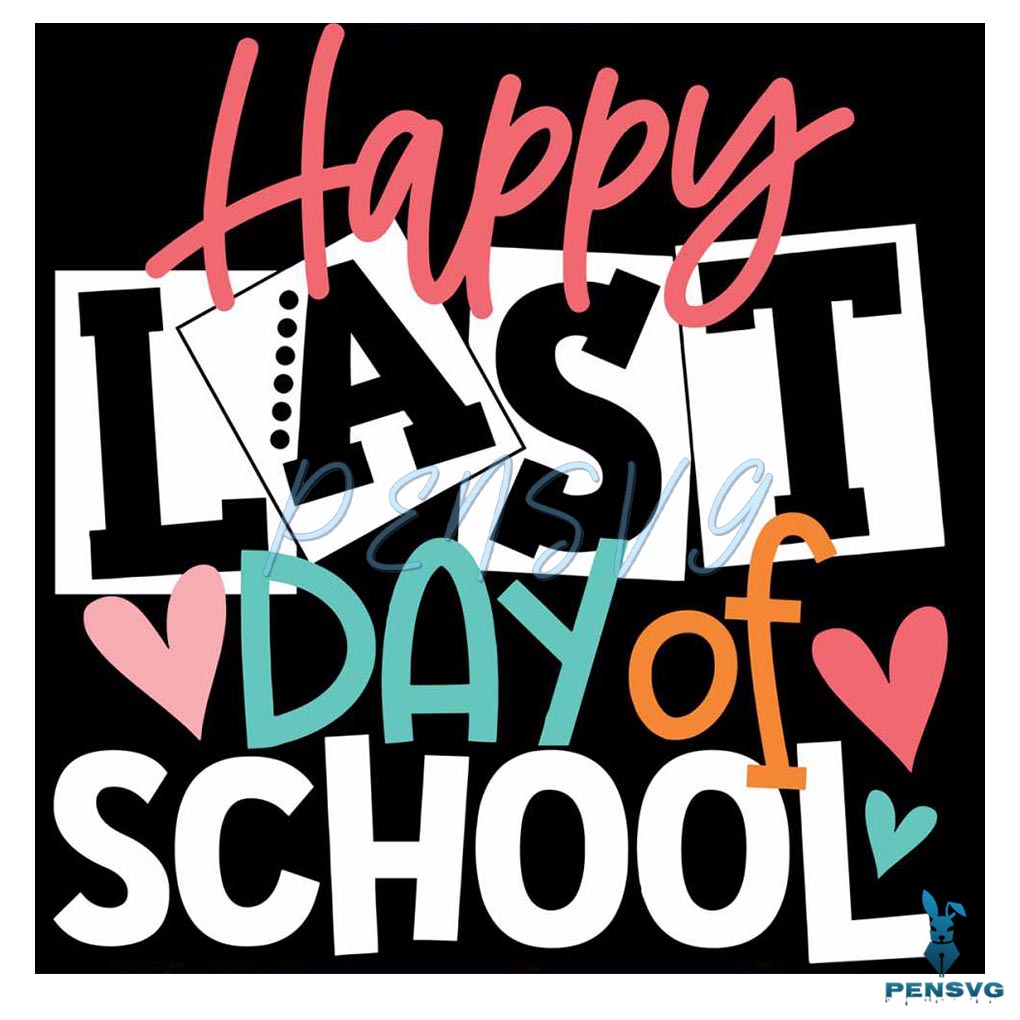 Last Day Of School Retro Funny Teacher SVG Graphic Design File