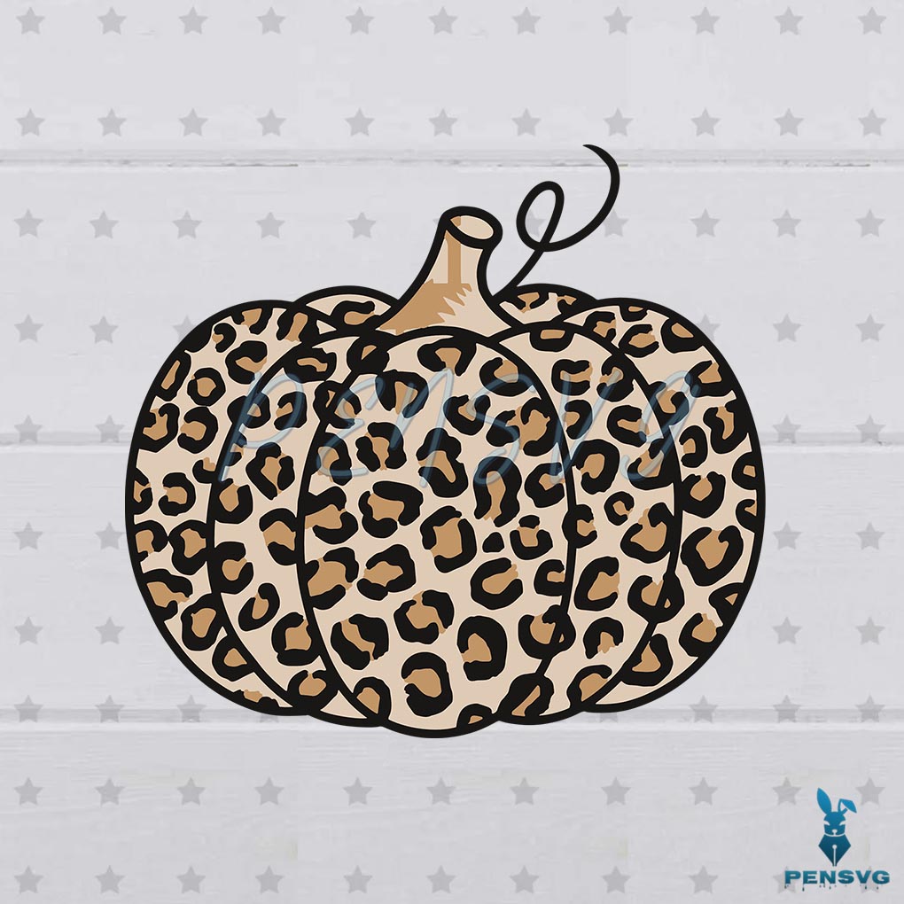 Leopard Pumpkin For Fall Season SVG Graphic Designs Files