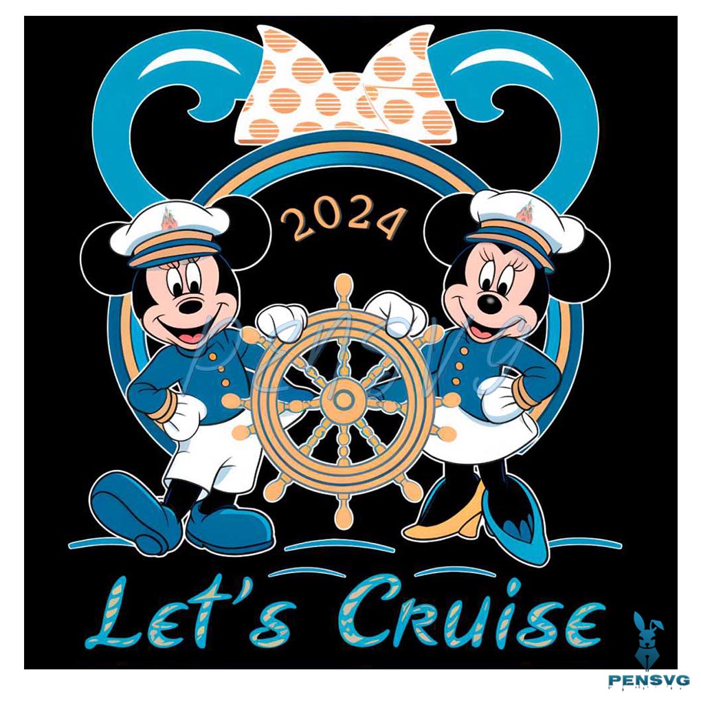 Lets Cruise 2024 Mickey Minnie Couple PNG