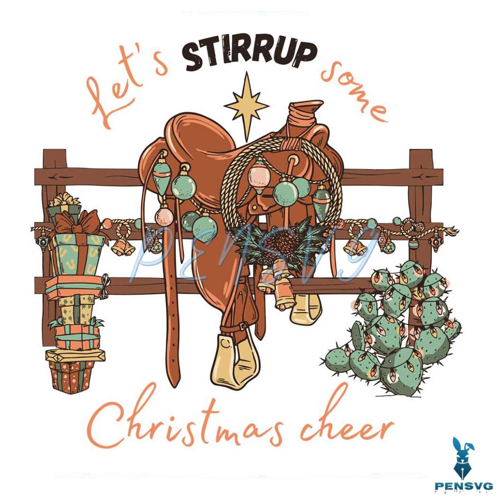 Lets Stirrup Some Christmas Cheer SVG Graphic Design File