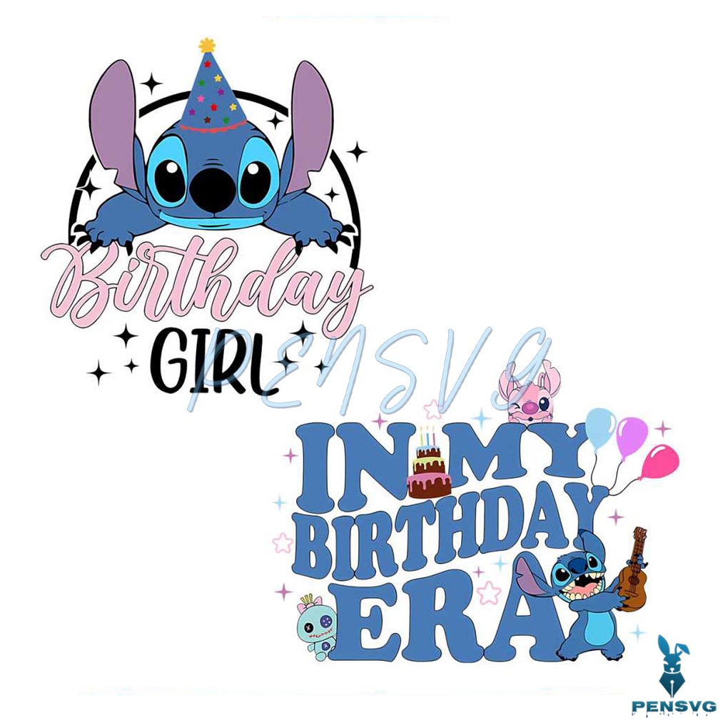 Lilo And Stitch Birthday Girl In My Birthday Era PNG