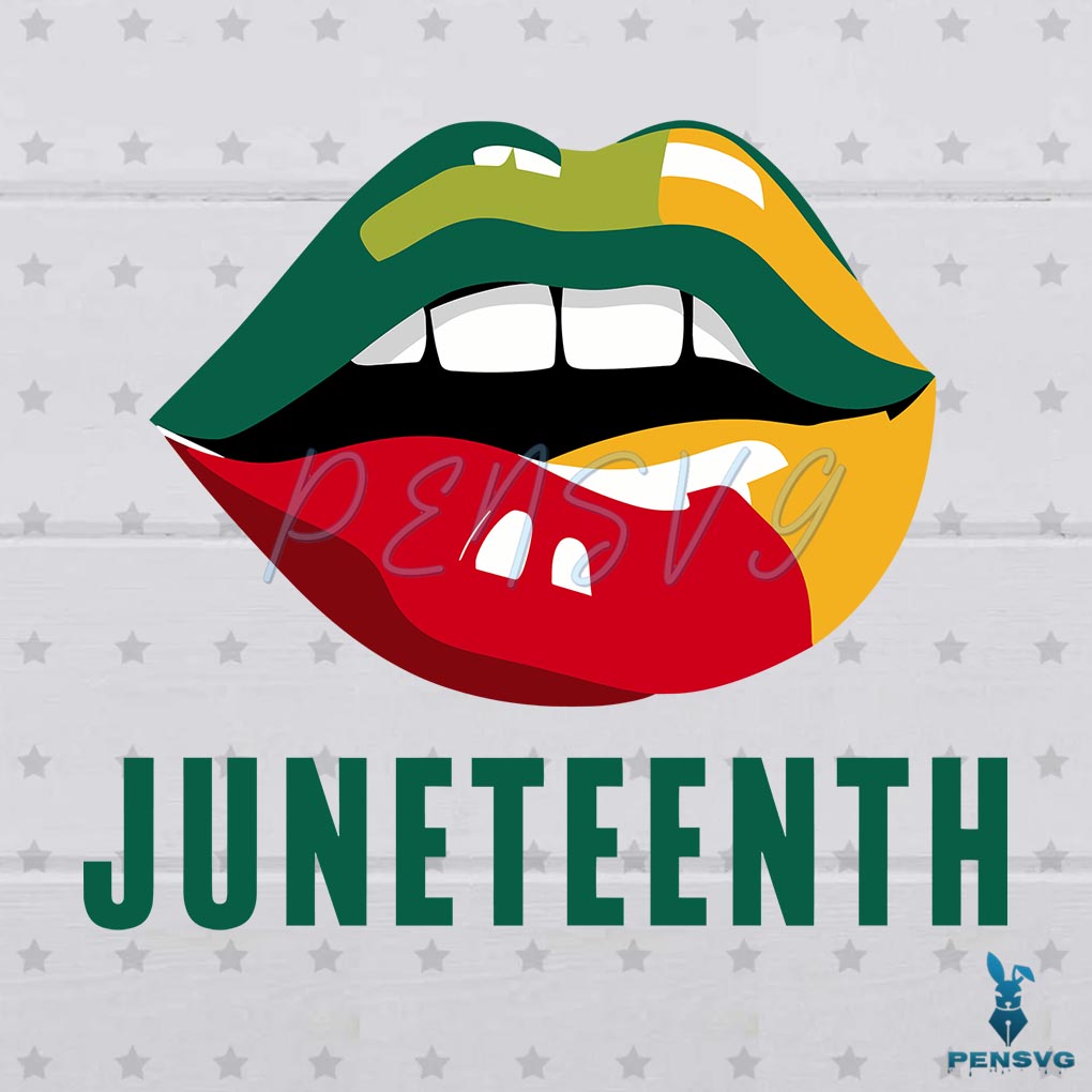 Lip Celebrate Juneteenth 1865 Black History SVG