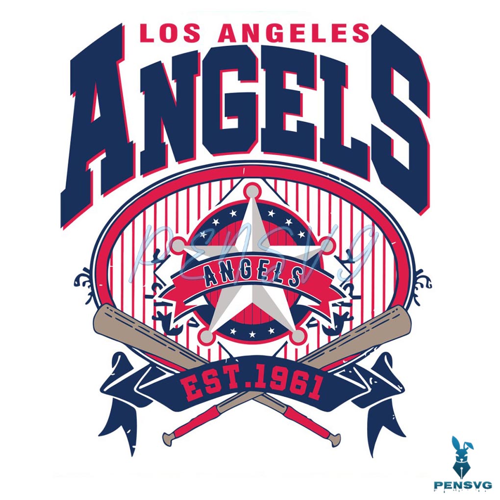 Los Angeles Angels Est 1961 Logo SVG