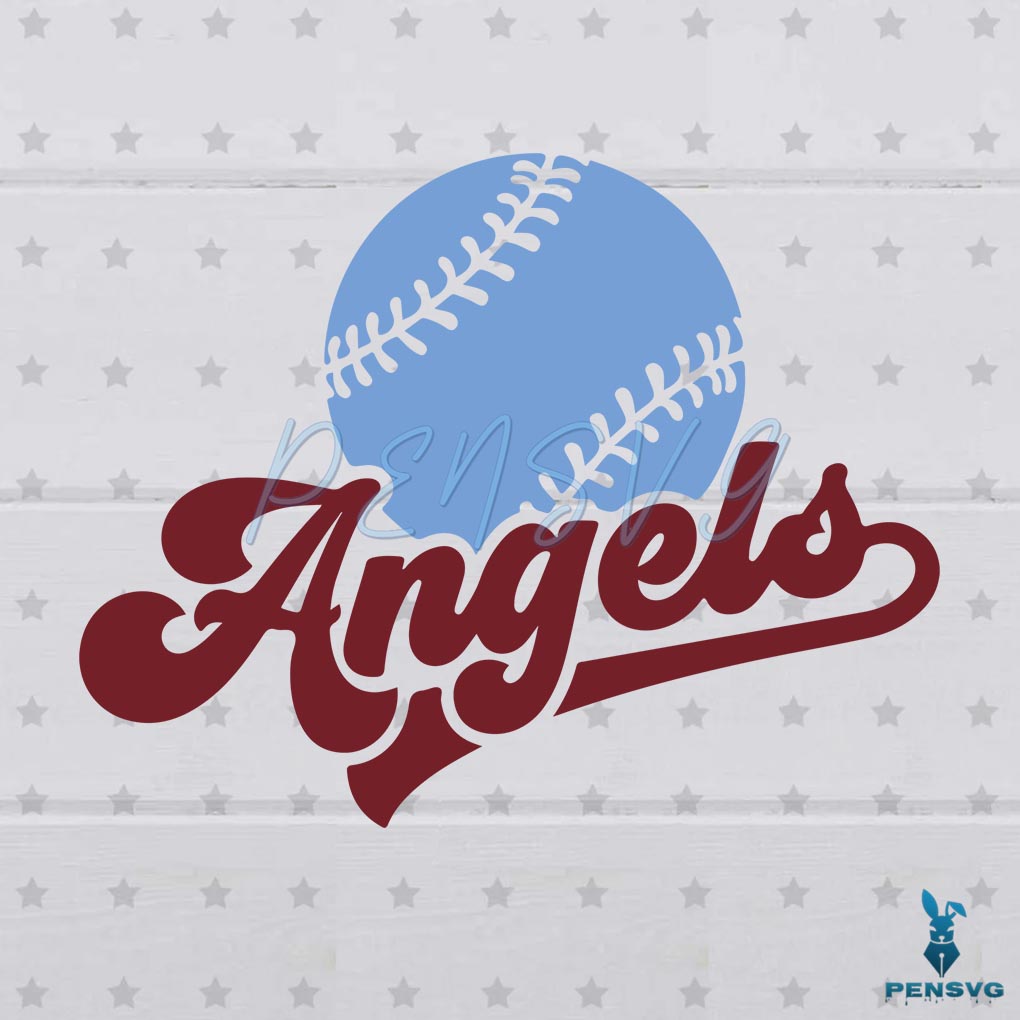 Los Angeles Angels of Anaheim MLB Baseball Svg Digital File