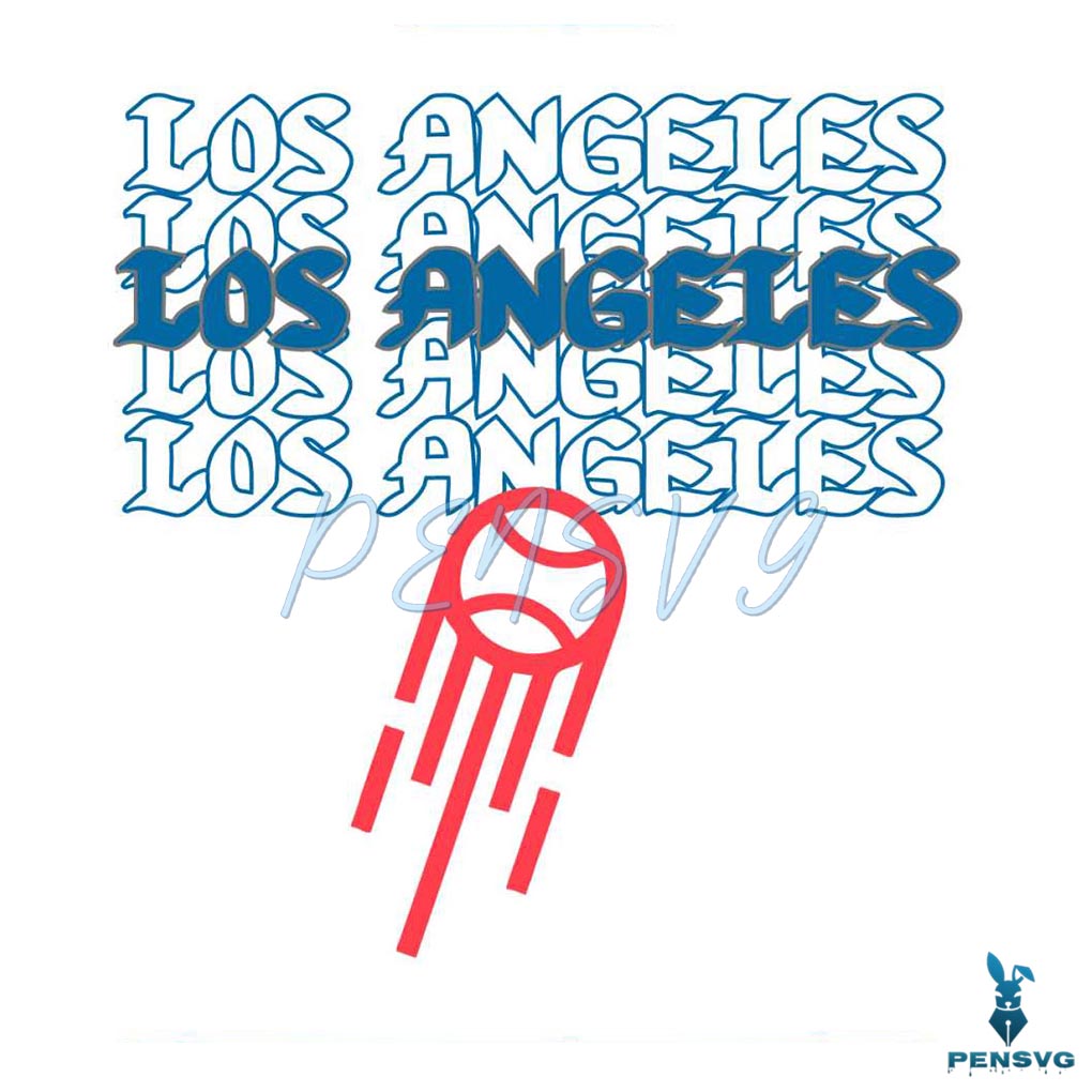 Los Angeles Baseball MLB Team SVG