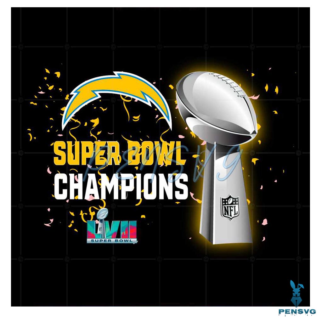 Los Angeles Chargers Super Bowl Lvii 2023 Champions Png