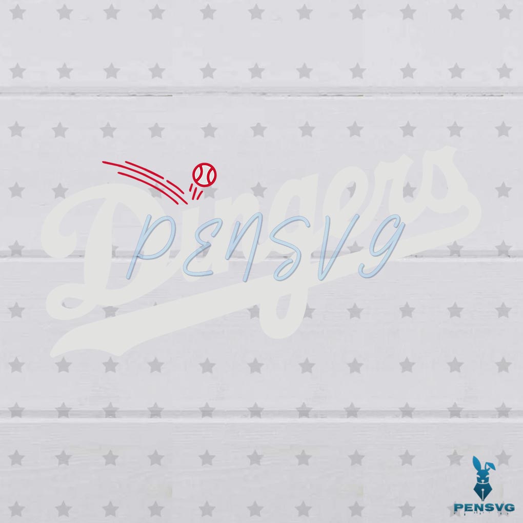 Los Angeles Dingers Los Angeles Dodgers Baseball SVG Cutting Files