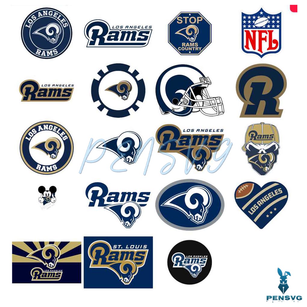 Los Angeles Rams Logo Svg Bundle Files